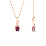 Load image into Gallery viewer, twisted-pear-shape-diamond-and-pink-sapphire-pendant-necklace-in-FDPD11269GSADRPI-NL-RG
