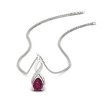 Load image into Gallery viewer, twisted-pear-shape-diamond-and-pink-sapphire-pendant-necklace-in-FDPD11269GSADRPI-NL-WG
