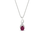 Load image into Gallery viewer, twisted-pear-shape-diamond-and-pink-sapphire-pendant-necklace-in-FDPD11269GSADRPI-NL-WG
