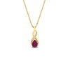 Load image into Gallery viewer, twisted-pear-shape-diamond-and-pink-sapphire-pendant-necklace-in-FDPD11269GSADRPI-NL-YG