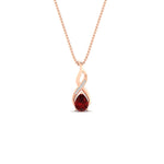 Load image into Gallery viewer, twisted-pear-shape-diamond-and-ruby-pendant-necklace-in-FDPD11269GRUDR-NL-RG
