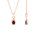 Load image into Gallery viewer, twisted-pear-shape-diamond-and-ruby-pendant-necklace-in-FDPD11269GRUDR-NL-RG
