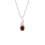 Load image into Gallery viewer, twisted-pear-shape-diamond-and-ruby-pendant-necklace-in-FDPD11269GRUDR-NL-WG
