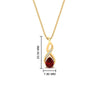 Load image into Gallery viewer, twisted-pear-shape-diamond-and-ruby-pendant-necklace-in-FDPD11269GRUDR-NL-YG