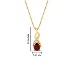 Load image into Gallery viewer, twisted-pear-shape-diamond-and-ruby-pendant-necklace-in-FDPD11269GRUDR-NL-YG
