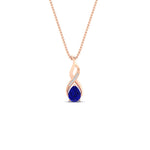 Load image into Gallery viewer, twisted-pear-shape-diamond-and-sapphire-pendant-necklace-in-FDPD11269GSABL-NL-RG
