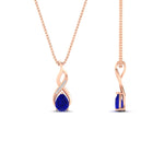 Load image into Gallery viewer, twisted-pear-shape-diamond-and-sapphire-pendant-necklace-in-FDPD11269GSABL-NL-RG
