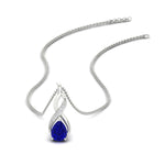 Load image into Gallery viewer, twisted-pear-shape-diamond-and-sapphire-pendant-necklace-in-FDPD11269GSABL-NL-WG
