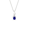 Load image into Gallery viewer, twisted-pear-shape-diamond-and-sapphire-pendant-necklace-in-FDPD11269GSABL-NL-WG