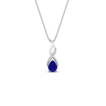 Load image into Gallery viewer, twisted-pear-shape-diamond-and-sapphire-pendant-necklace-in-FDPD11269GSABL-NL-WG
