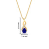 Load image into Gallery viewer, twisted-pear-shape-diamond-and-sapphire-pendant-necklace-in-FDPD11269GSABL-NL-YG