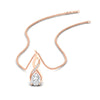 Load image into Gallery viewer, twisted-pear-shape-diamond-pendant-necklace-in-FDPD11269-NL-RG