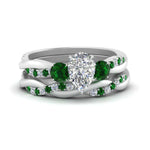 Load image into Gallery viewer, twisted-pear-shaped-diamond-wedding-band-with-emerald-in-white-gold-FDENS3301PEGEMGR-NL-WG.jpg
