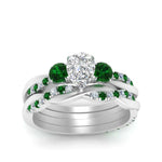 Load image into Gallery viewer, twisted-pear-shaped-diamond-wedding-band-with-emerald-in-white-gold-FDENS3301PEGEMGR-NL-WG.jpg
