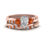 Load image into Gallery viewer, twisted-pear-shaped-diamond-wedding-band-with-orange-sapphire-in-rose-gold-FDENS3301PEGSAOR-NL-RG.jpg
