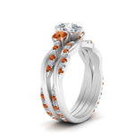Load image into Gallery viewer, twisted-pear-shaped-diamond-wedding-band-with-orange-sapphire-in-white-gold-FDENS3301PEGSAOR-NL-WG.jpg
