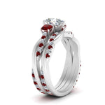 Load image into Gallery viewer, twisted-pear-shaped-diamond-wedding-band-with-ruby-in-white-gold-FDENS3301PEGRUDR-NL-WG.jpg
