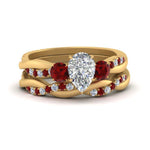 Load image into Gallery viewer, twisted-pear-shaped-diamond-wedding-band-with-ruby-in-yellow-gold-FDENS3301PEGRUDR-NL-YG.jpg
