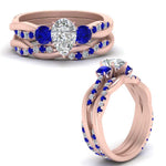 Load image into Gallery viewer, twisted-pear-shaped-diamond-wedding-band-with-sapphire-in-rose-gold-FDENS3301PEGSABL-NL-RG.jpg
