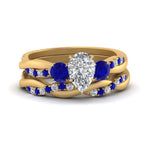 Load image into Gallery viewer, twisted-pear-shaped-diamond-wedding-band-with-sapphire-in-yellow-gold-FDENS3301PEGSABL-NL-YG.jpg
