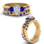 Load image into Gallery viewer, twisted-pear-shaped-diamond-wedding-band-with-sapphire-in-yellow-gold-FDENS3301PEGSABL-NL-YG.jpg
