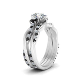 Load image into Gallery viewer, twisted-pear-shaped-wedding-band-with-black-diamond-in-white-gold-FDENS3301PEGBLACK-NL-WG.jpg
