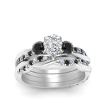 Load image into Gallery viewer, twisted-pear-shaped-wedding-band-with-black-diamond-in-white-gold-FDENS3301PEGBLACK-NL-WG.jpg
