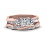 Load image into Gallery viewer, twisted-princess-cut-diamond-wedding-band-in-rose-gold-FDENS3301PR-NL-RG.jpg
