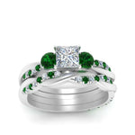 Load image into Gallery viewer, twisted-princess-cut-diamond-wedding-band-with-emerald-in-white-gold-FDENS3301PRGEMGR-NL-WG.jpg
