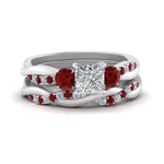 Load image into Gallery viewer, twisted-princess-cut-diamond-wedding-band-with-ruby-in-white-gold-FDENS3301PRGRUDR-NL-WG.jpg
