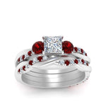 Load image into Gallery viewer, twisted-princess-cut-diamond-wedding-band-with-ruby-in-white-gold-FDENS3301PRGRUDR-NL-WG.jpg
