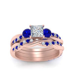 Load image into Gallery viewer, twisted-princess-cut-diamond-wedding-band-with-sapphire-in-rose-gold-FDENS3301PRGSABL-NL-RG.jpg
