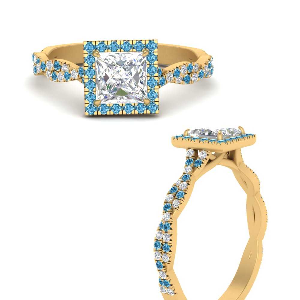 twisted-princess-cut-halo-diamond-engagement-ring-with-blue-topaz-in-yellow-gold-FD9126PRRGICBLTOANGLE3-NL-YG?v=1757924847
