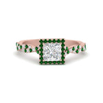 Load image into Gallery viewer, twisted-princess-cut-halo-diamond-engagement-ring-with-emerald-in-rose-gold-FD9126PRRGEMGR-NL-RG?v=1757924847
