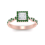 Load image into Gallery viewer, twisted-princess-cut-halo-diamond-engagement-ring-with-emerald-in-rose-gold-FD9126PRRGEMGRANGLE5-NL-RG?v=1757924847
