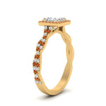 Load image into Gallery viewer, twisted-princess-cut-halo-diamond-engagement-ring-with-orange-sapphire-in-yellow-gold-FD9126PRRGSAORANGLE2-NL-YG?v=1757924847
