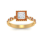 Load image into Gallery viewer, twisted-princess-cut-halo-diamond-engagement-ring-with-orange-sapphire-in-yellow-gold-FD9126PRRGSAORANGLE5-NL-YG?v=1757924847
