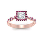 Load image into Gallery viewer, twisted-princess-cut-halo-diamond-engagement-ring-with-pink-sapphire-in-rose-gold-FD9126PRRGSADRPIANGLE5-NL-RG_30804abd-7979-4f3e-a971-fe749c3be2dc?v=1757924953
