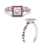Load image into Gallery viewer, twisted-princess-cut-halo-diamond-engagement-ring-with-pink-sapphire-in-white-gold-FD9126PRRGSADRPIANGLE3-NL-WG_3a6588ef-8d02-47d3-b128-fba1539700cb?v=1757924953
