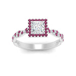 Load image into Gallery viewer, twisted-princess-cut-halo-diamond-engagement-ring-with-pink-sapphire-in-white-gold-FD9126PRRGSADRPIANGLE5-NL-WG_1807c730-dbf1-4479-b869-8d4f4e44693b?v=1757924953

