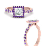 Load image into Gallery viewer, twisted-princess-cut-halo-diamond-engagement-ring-with-purple-topaz-in-rose-gold-FD9126PRRGVITOANGLE3-NL-RG_cca4f211-5e96-46ef-b001-4f3ad29a64a9?v=1757924953
