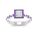 Load image into Gallery viewer, twisted-princess-cut-halo-diamond-engagement-ring-with-purple-topaz-in-white-gold-FD9126PRRGVITOANGLE5-NL-WG?v=1757924847
