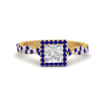 Load image into Gallery viewer, twisted-princess-cut-halo-diamond-engagement-ring-with-sapphire-in-yellow-gold-FD9126PRRGSABL-NL-YG?v=1757924846
