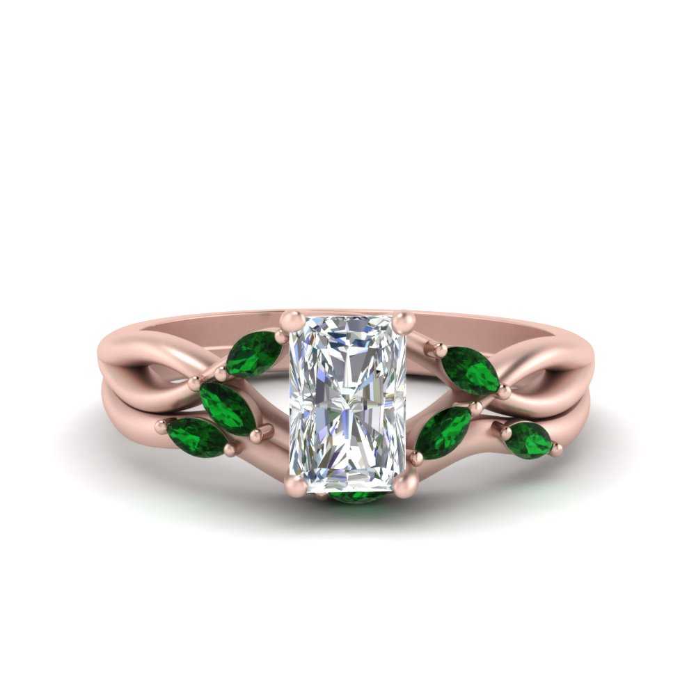 twisted-radiant-cut-womens-emerald-bridal-ring-sets-in-rose-gold-FD8300RAB2GEMGR-NL-RG