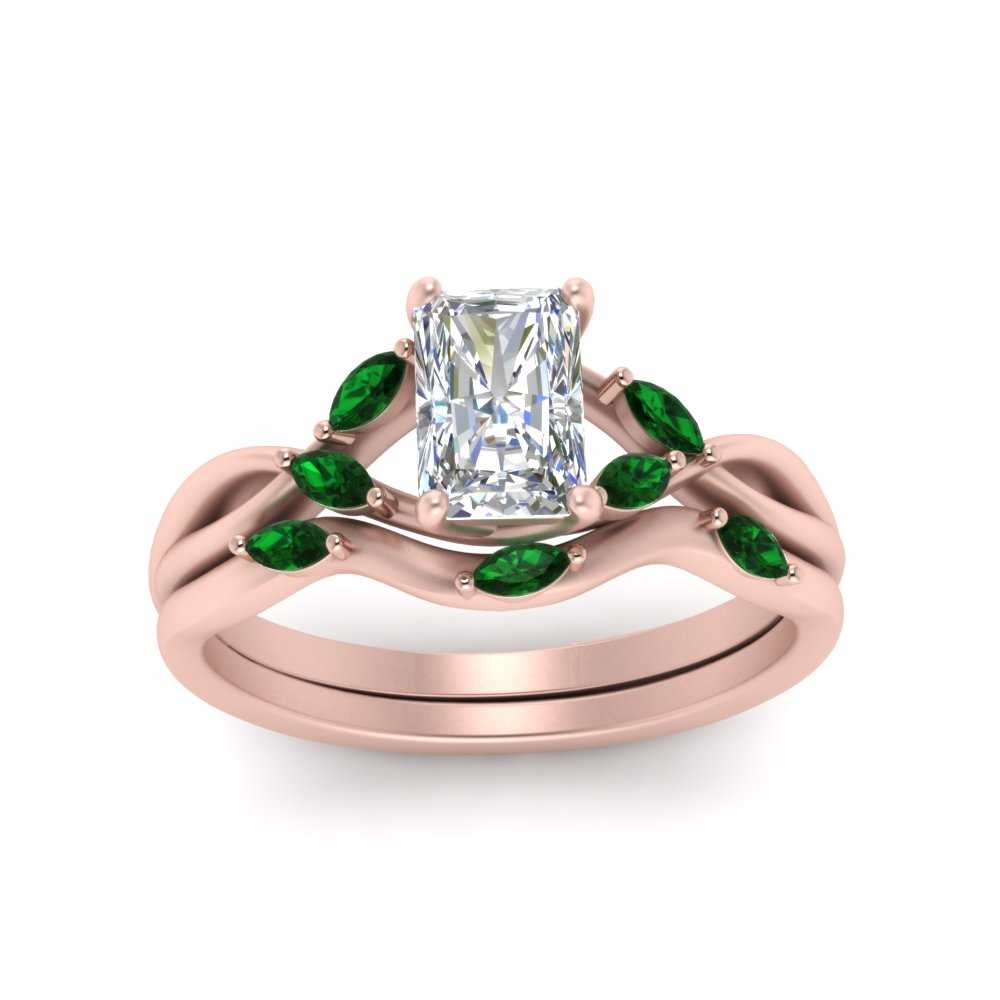 twisted-radiant-cut-womens-emerald-bridal-ring-sets-in-rose-gold-FD8300RAB2GEMGR-NL-RG