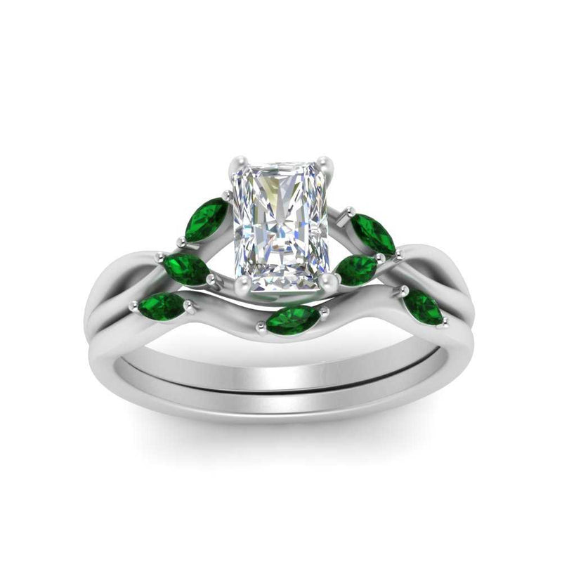 twisted-radiant-cut-womens-emerald-bridal-ring-sets-in-white-gold-FD8300RAB2GEMGR-NL-WG