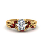 Load image into Gallery viewer, twisted-radiant-cut-womens-ruby-bridal-ring-sets-in-yellow-gold-FD8300RAB2GRUDR-NL-YG
