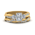 Load image into Gallery viewer, twisted-radiant-diamond-wedding-band-in-yellow-gold-FDENS3301RA-NL-YG.jpg
