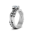 Load image into Gallery viewer, Radiant Cut 3 Stone Twist Engagement Ring And Band