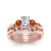 Load image into Gallery viewer, twisted-radiant-diamond-wedding-band-with-orange-sapphire-in-rose-gold-FDENS3301RAGSAOR-NL-RG.jpg